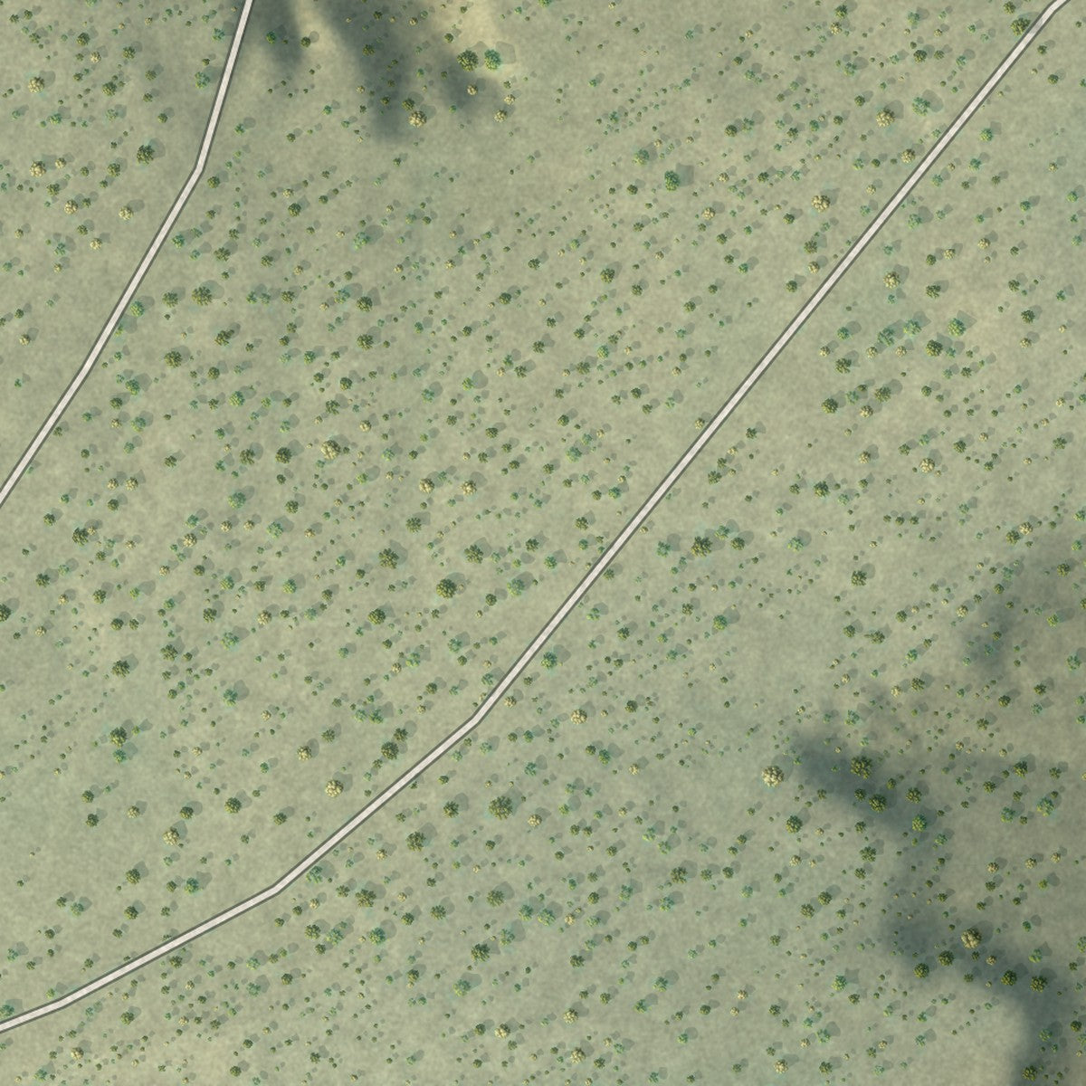Close-up of the map of South Acomita Village, New Mexico print showing street and building detail