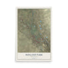 Map of Sunland Park, New Mexico, 12 x 18 inch unframed archival matte print