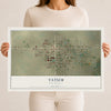 Map of Tatum, New Mexico, 12 x 18 inch unframed archival matte print