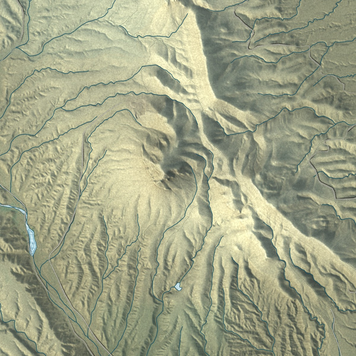 Second close-up of the map of Truth or Consequences, New Mexico print showing more streets and buildings