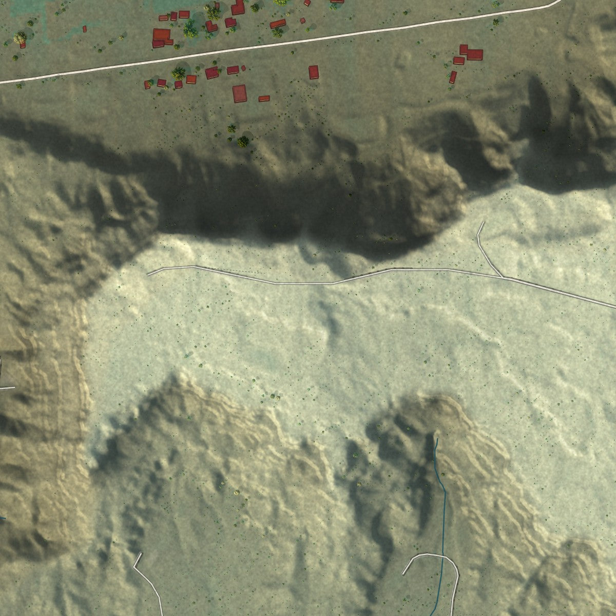 Close-up of the map of Turley, New Mexico print showing street and building detail