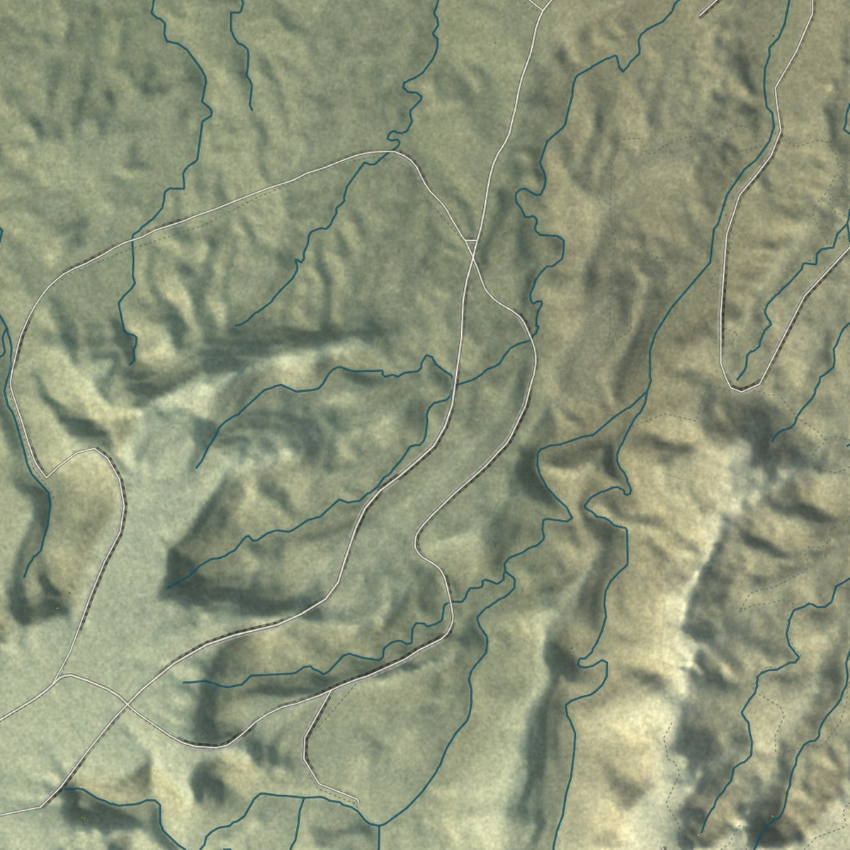 Close-up of the map of Upper Fruitland, New Mexico print showing street and building detail