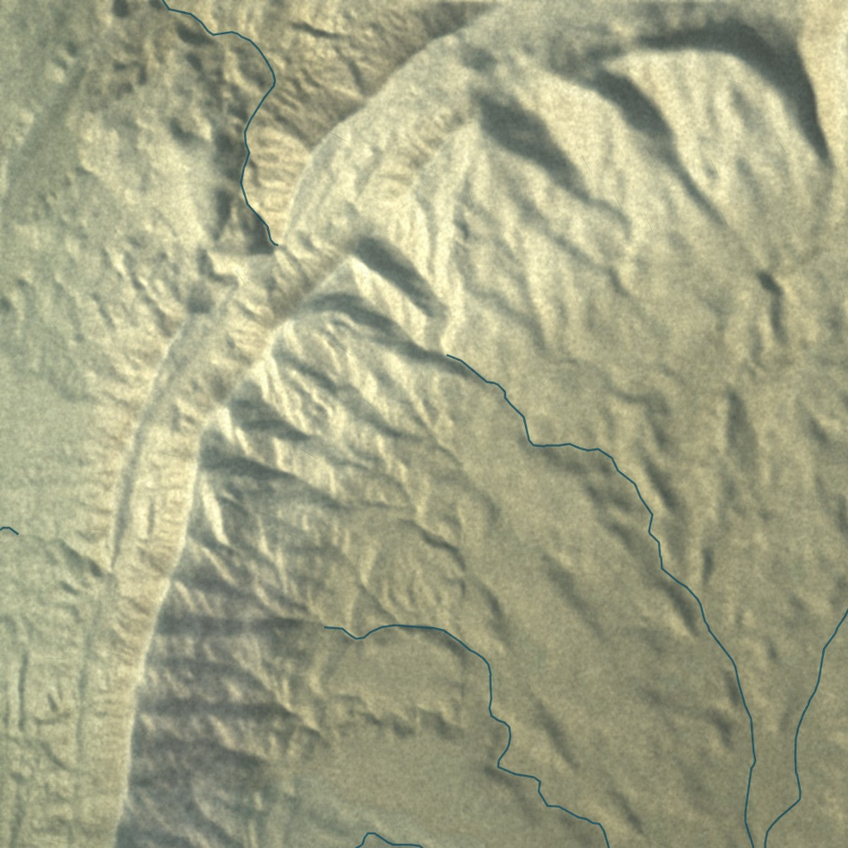 Close-up of the map of Waterflow, New Mexico print showing street and building detail