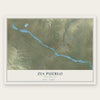 Zia Pueblo, New Mexico map print, the full design
