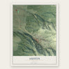 Austin, Nevada map print, the full design