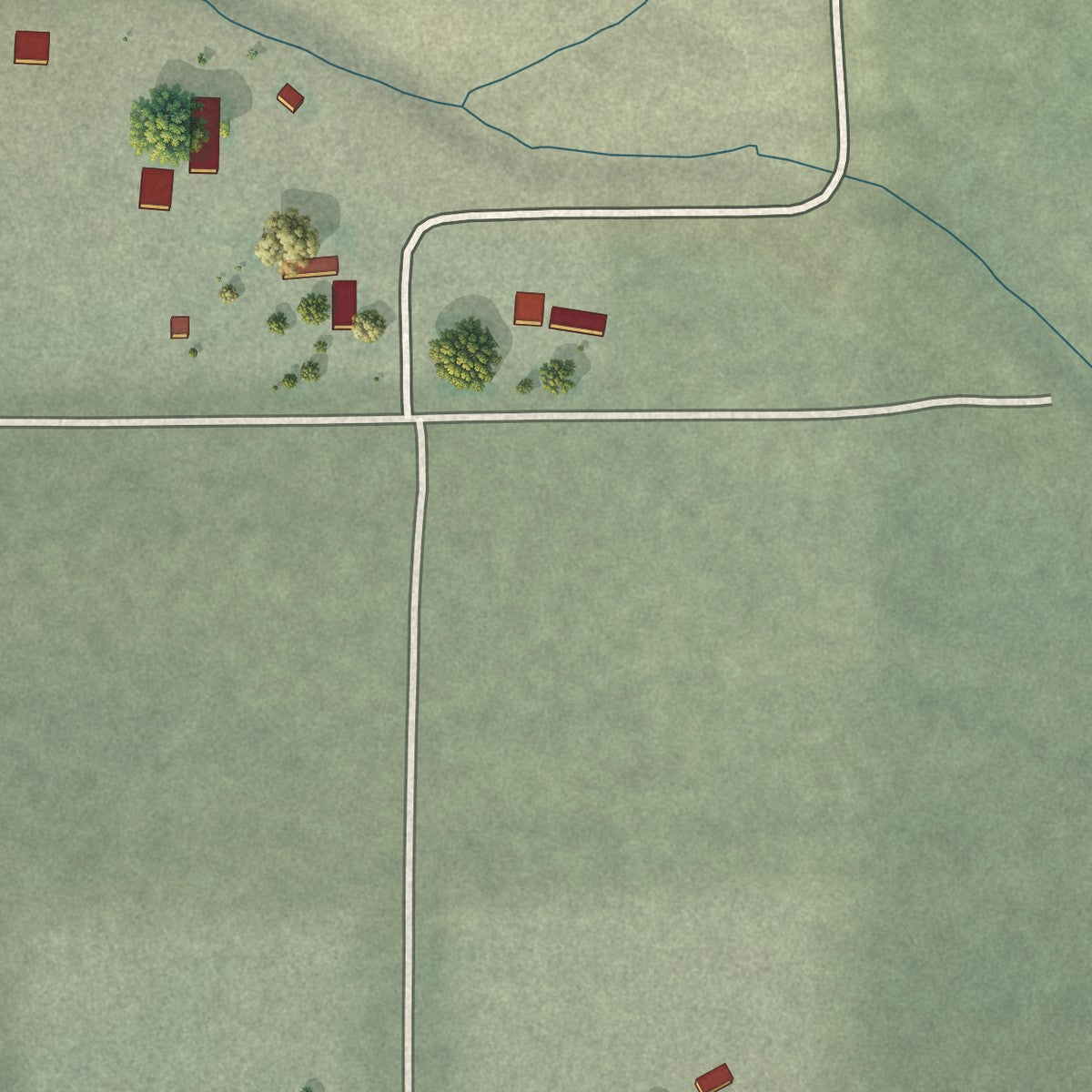 Close-up of the map of Beaverdam, Nevada print showing street and building detail