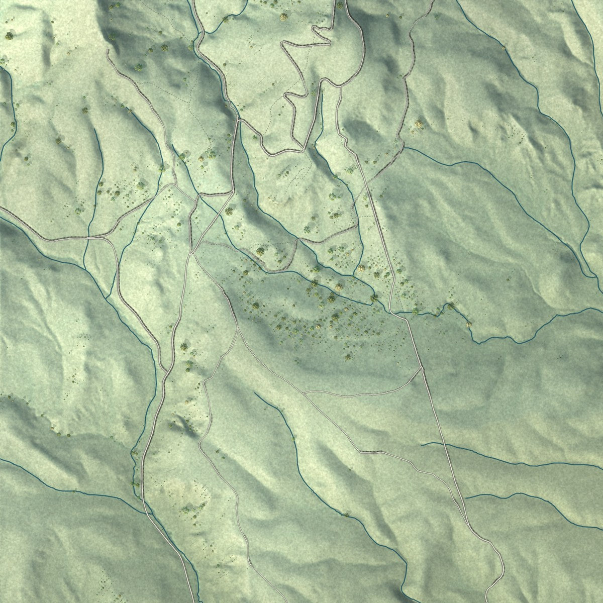 Second close-up of the map of Elko, Nevada print showing more streets and buildings