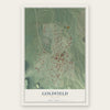Goldfield, Nevada map print, the full design