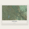 Owyhee, Nevada map print, the full design