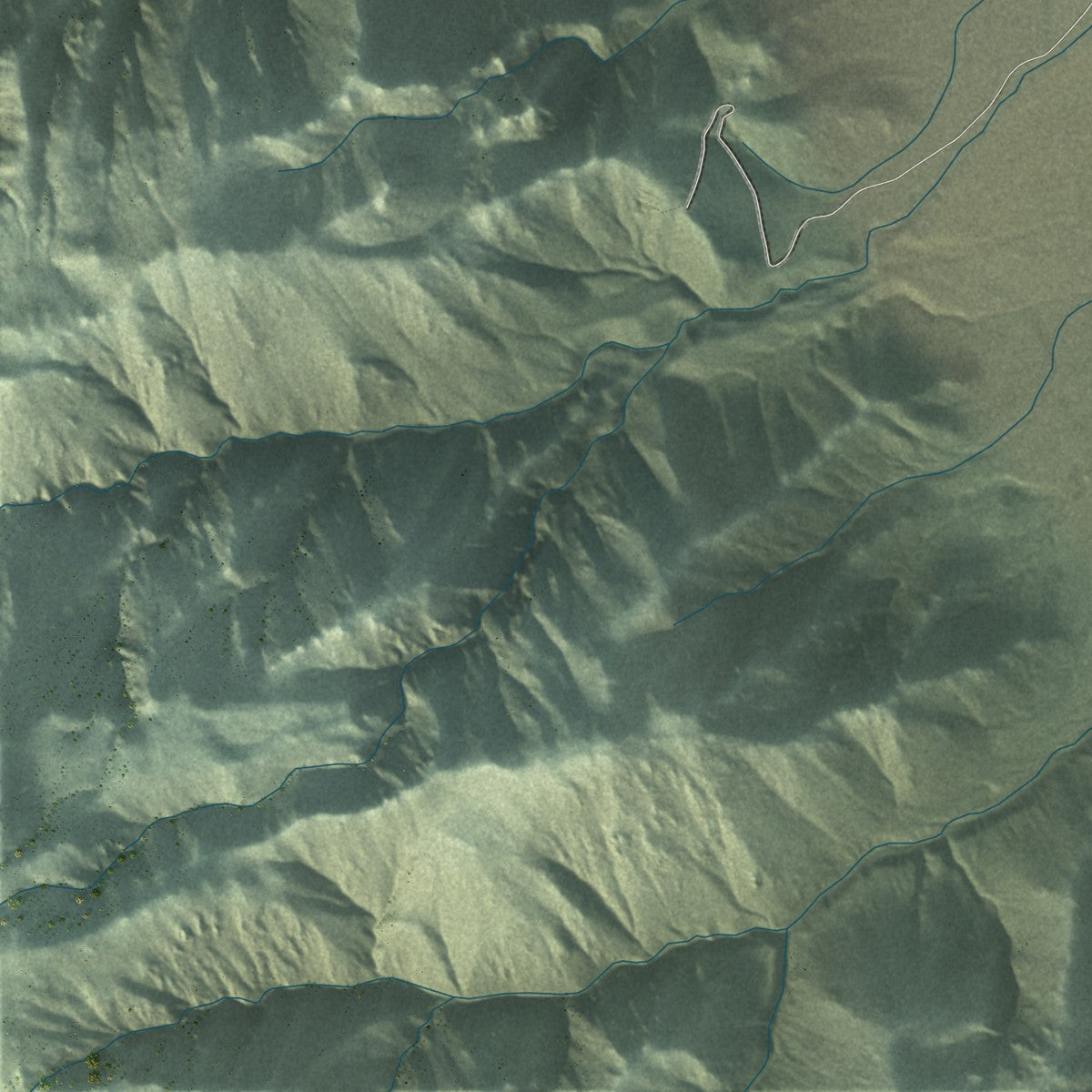 Close-up of the map of Schurz, Nevada print showing street and building detail