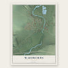 Wadsworth, Nevada map print, the full design