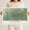 Map of West Wendover, Nevada, 12 x 18 inch unframed archival matte print