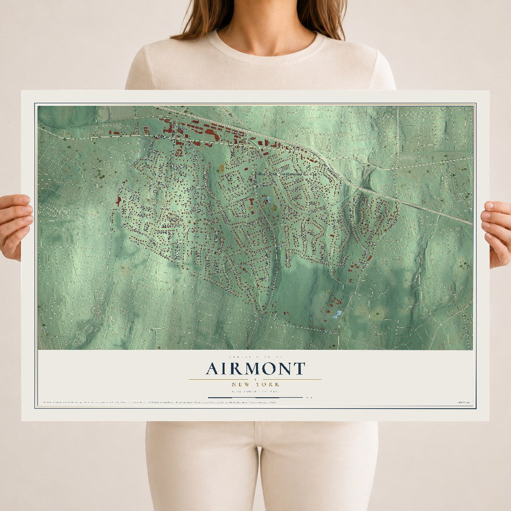Map of Airmont, New York, 18 x 24 inch unframed archival matte print