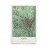 Albany, New York map print, 12" x 18" Archival Matte Print mockup