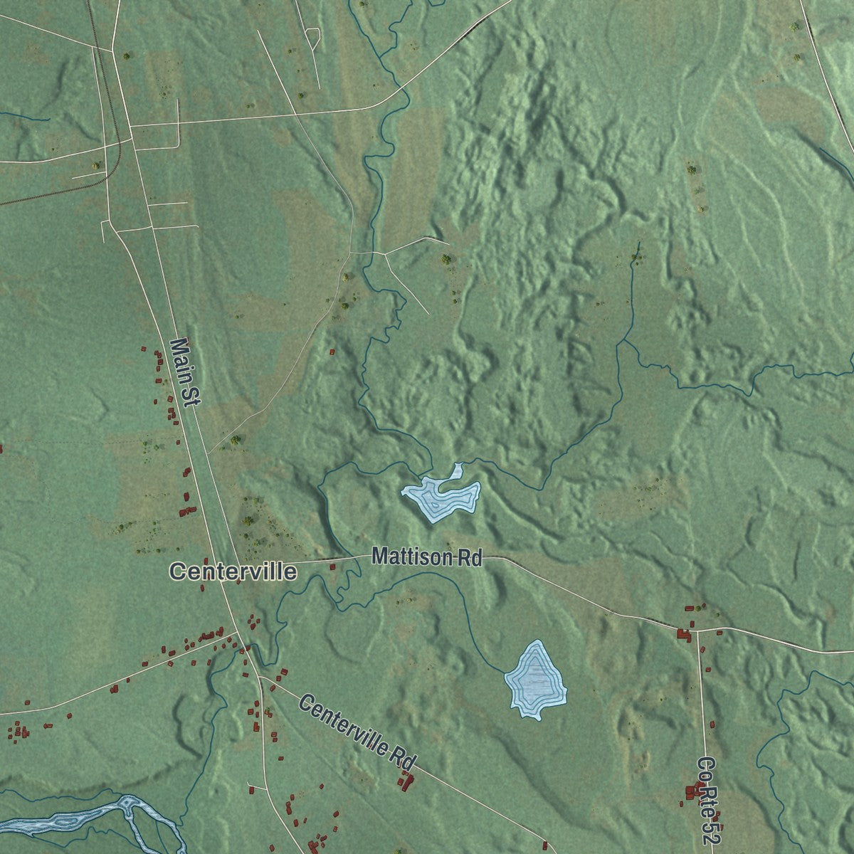 Close-up 2 of the Albion Town (Oswego County), New York map artwork