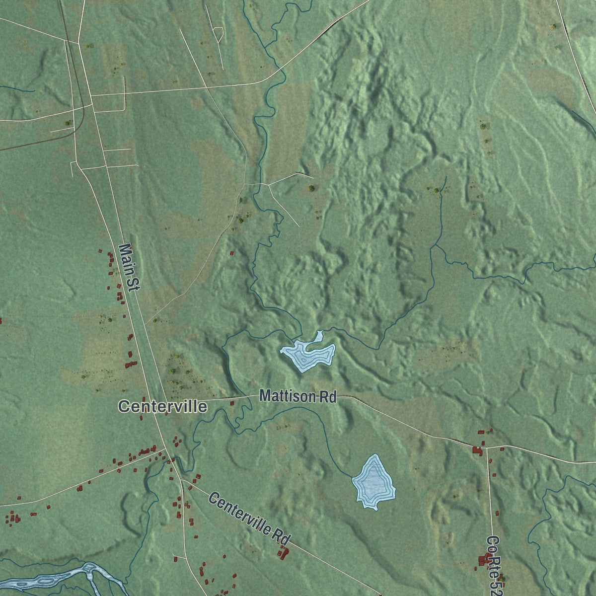 Second close-up of the map of Albion, Oswego County, New York print showing more streets and buildings