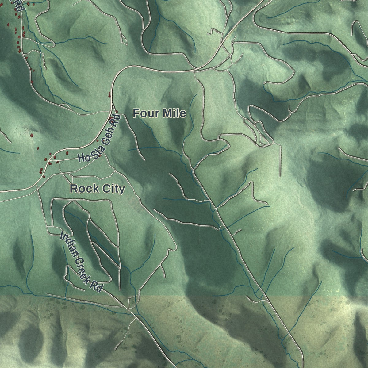 Close-up 2 of the Allegany Town, New York map artwork