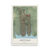 Amityville, New York map print, 12" x 18" Archival Matte Print mockup