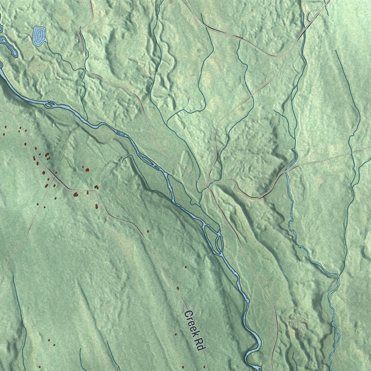 Close-up 1 of the Annsville, New York map artwork