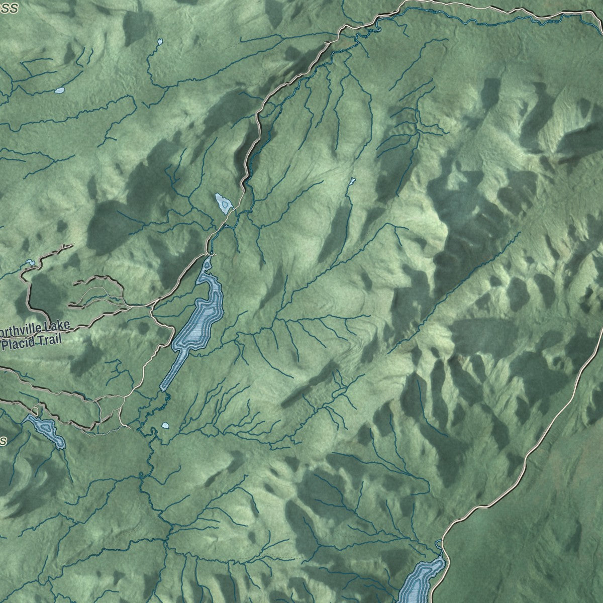 Close-up 1 of the Arietta, New York map artwork