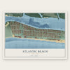 Atlantic Beach, New York map print, the full design