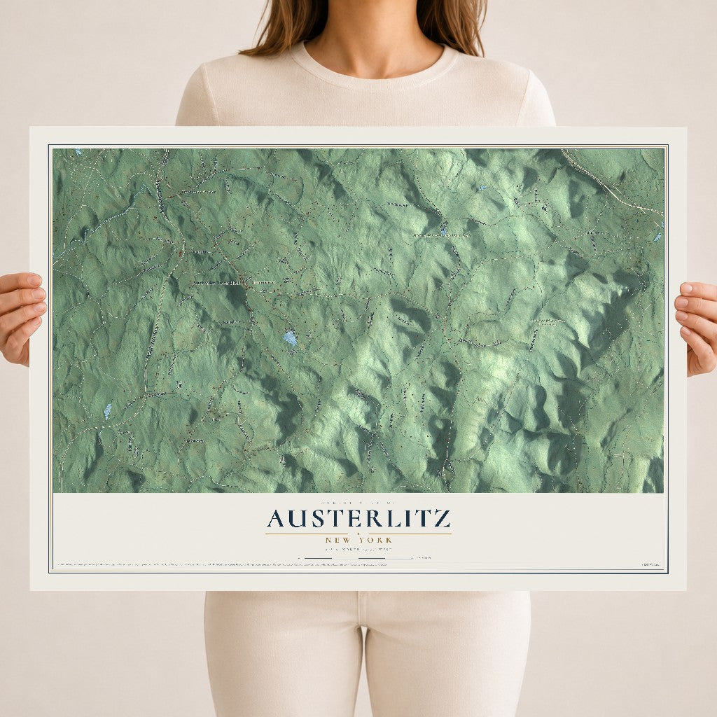 Austerlitz, New York map print, 18" x 24" Archival Matte Print mockup