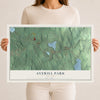 Averill Park, New York map print, 12" x 18" Archival Matte Print mockup