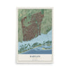 Babylon, New York map print, 12" x 18" Archival Matte Print mockup