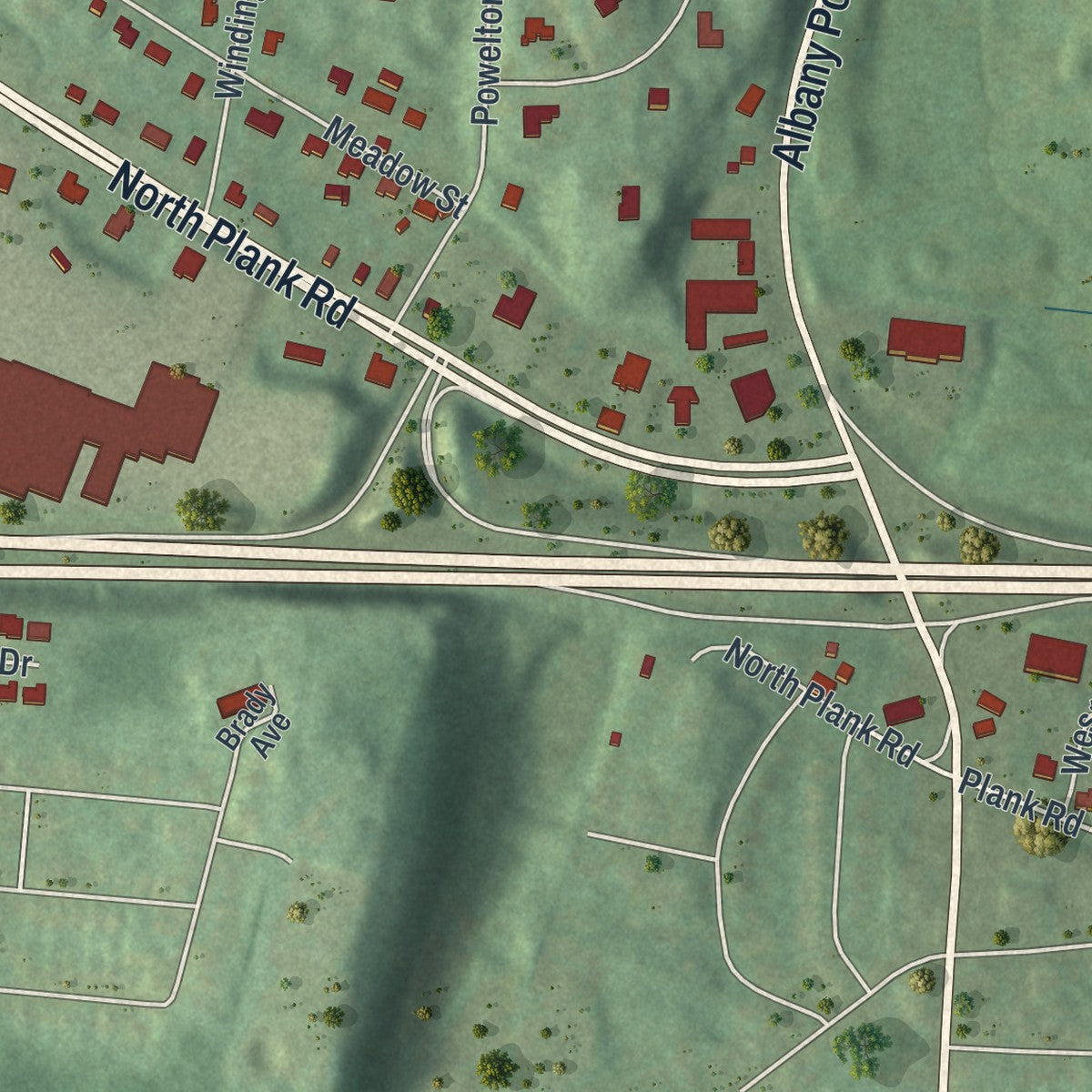 Close-up 2 of the Balmville, New York map artwork