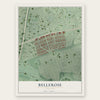 Bellerose, New York map print, the full design