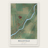 Belleville, New York map print, the full design