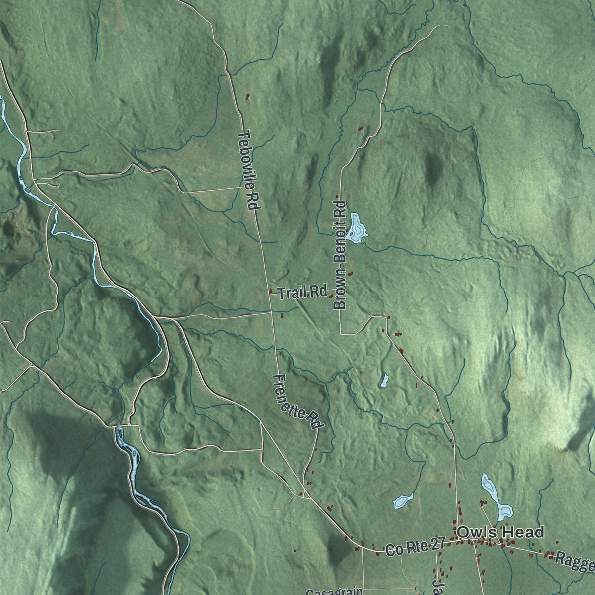 Close-up 1 of the Bellmont, New York map artwork