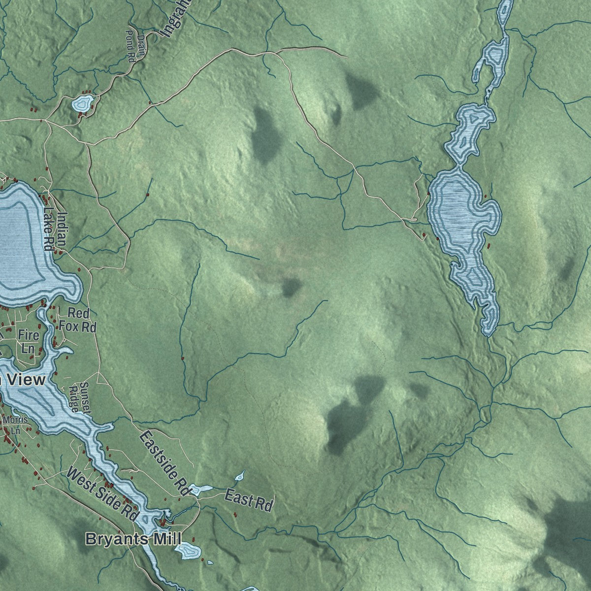 Close-up 2 of the Bellmont, New York map artwork