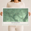 Bennington, New York map print, 12" x 18" Archival Matte Print mockup