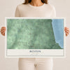 Benton, New York map print, 12" x 18" Archival Matte Print mockup