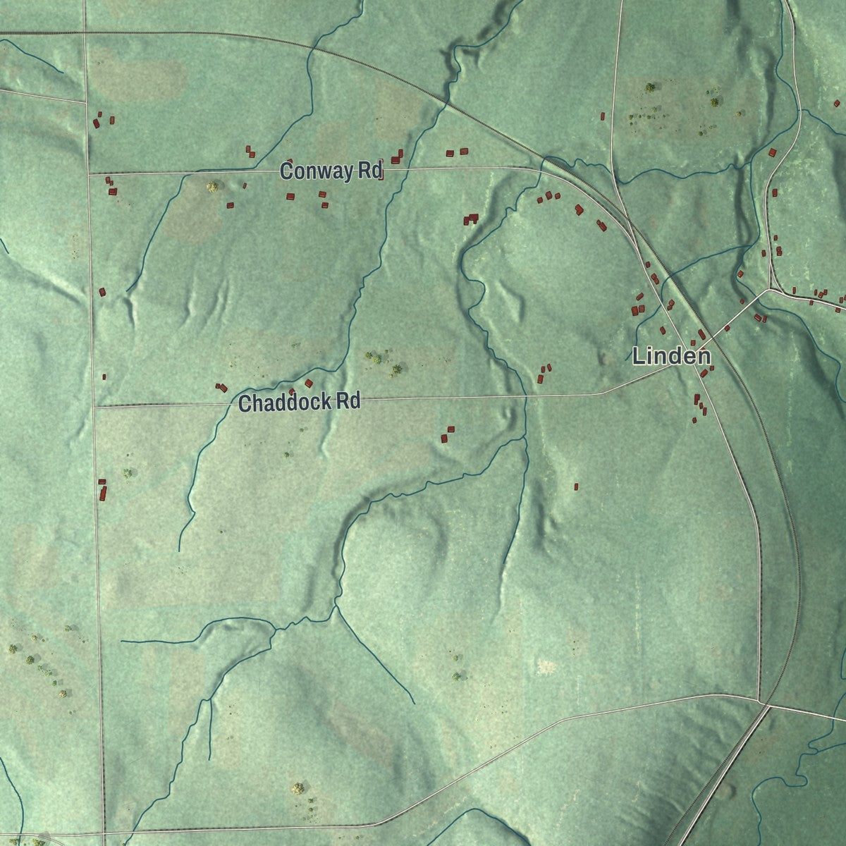 Close-up 1 of the Bethany, New York map artwork