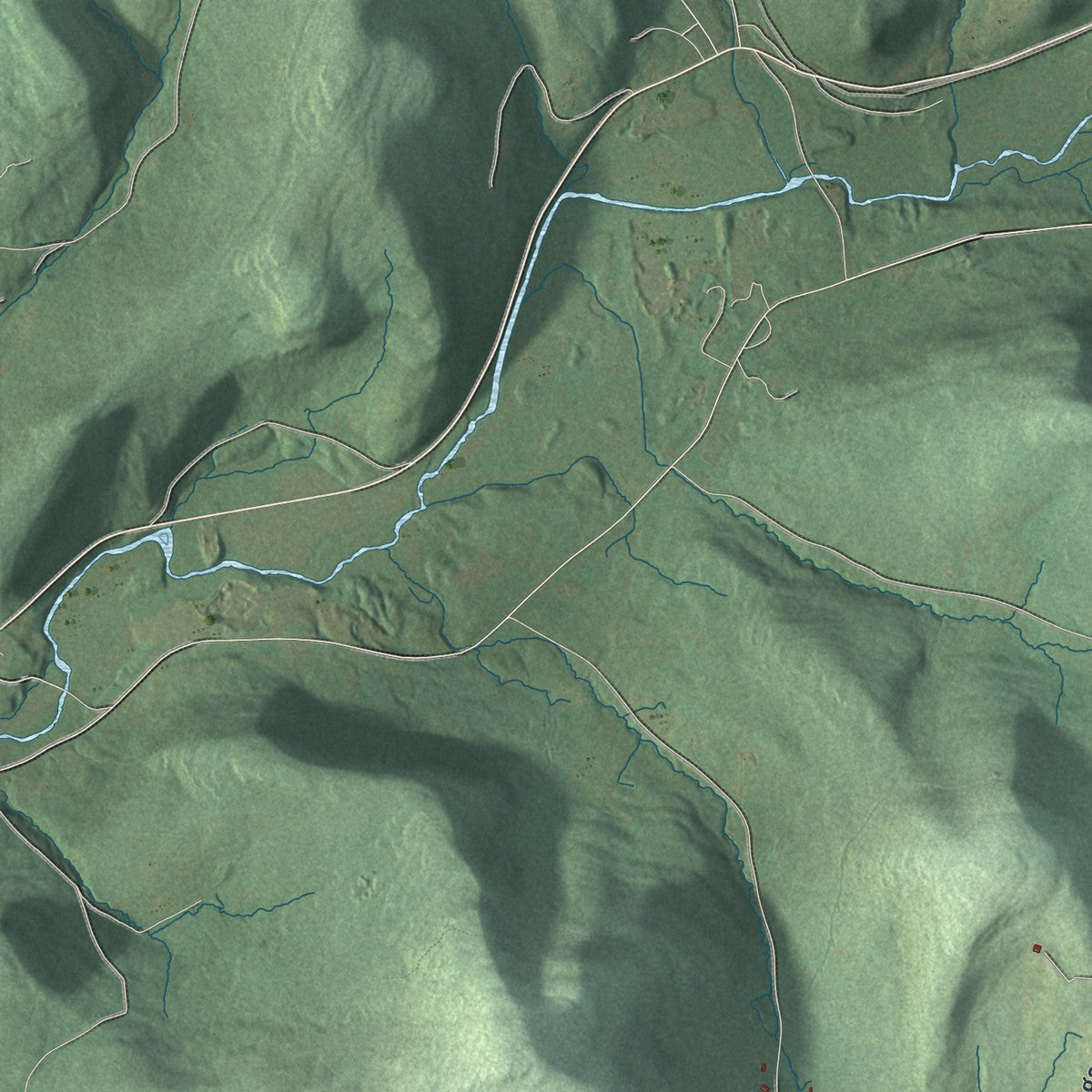 Close-up 2 of the Bovina, New York map artwork