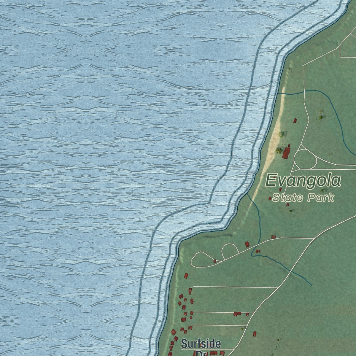 Close-up 1 of the Brant, New York map artwork