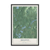 Map of Brighton, Franklin County, New York, 12 x 18 inch print in a black wood frame