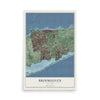 Brookhaven, New York map print, 12" x 18" Archival Matte Print mockup