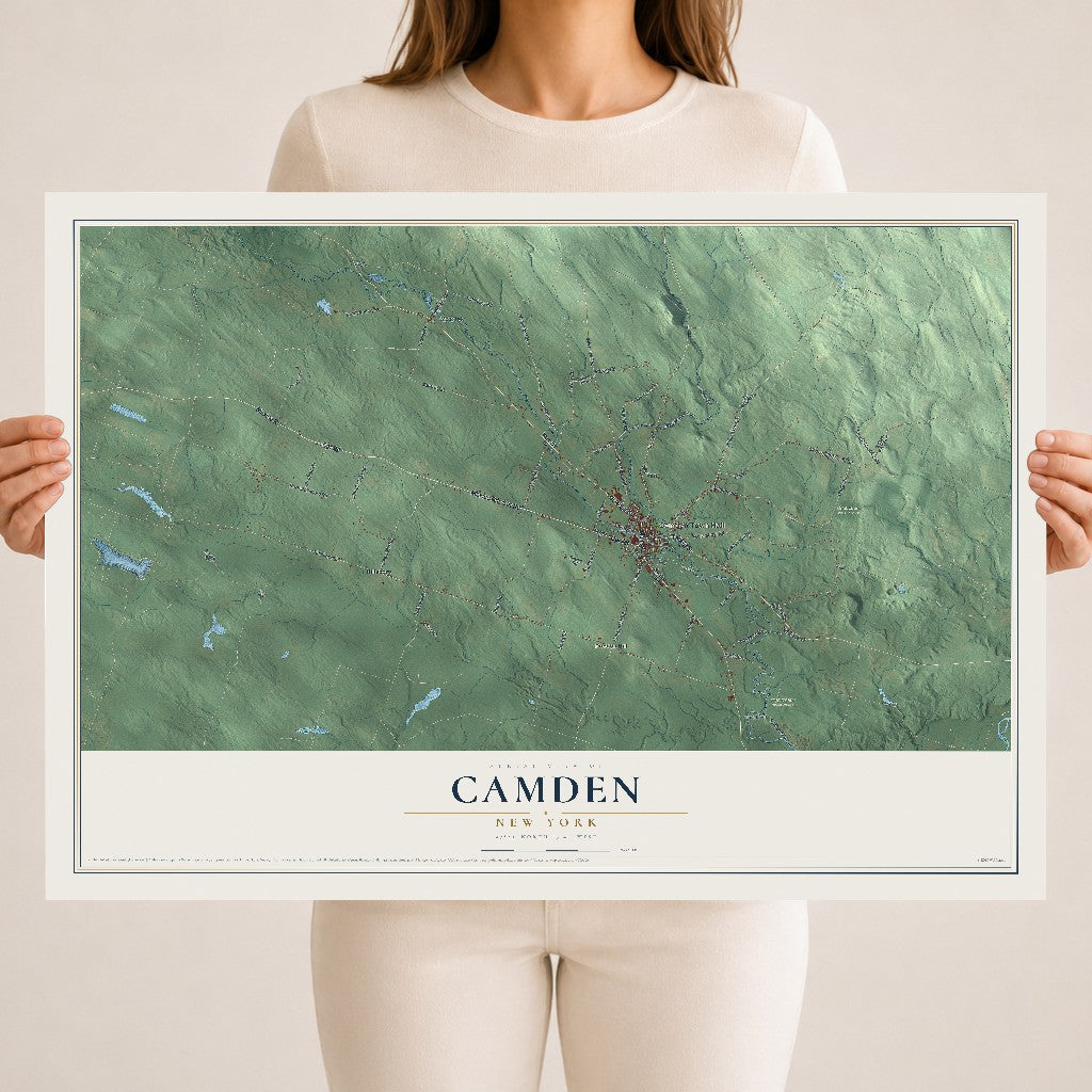 Camden, New York map print, 18" x 24" Archival Matte Print mockup
