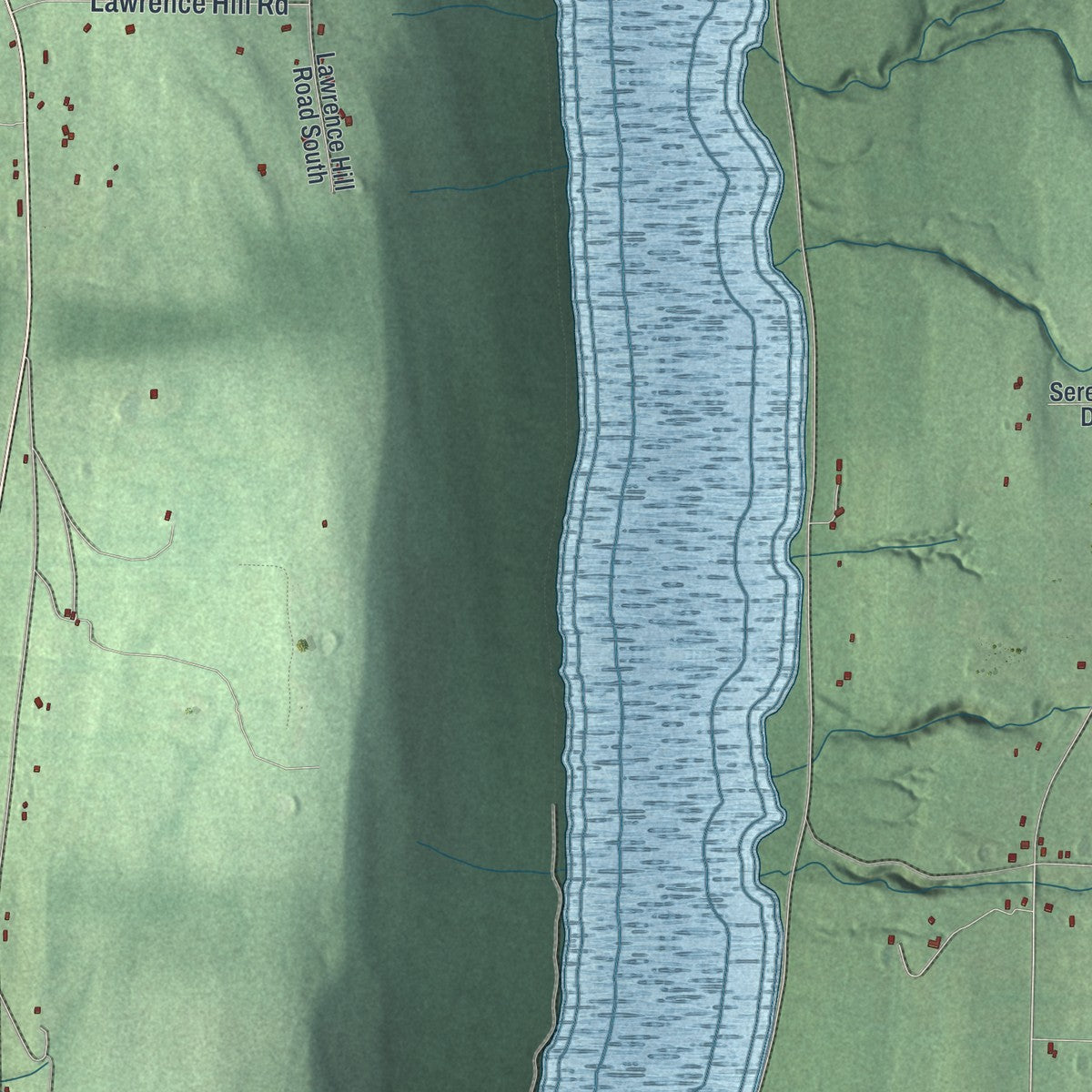 Close-up 2 of the Canadice, New York map artwork