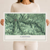 Canisteo, New York map print, 12" x 18" Archival Matte Print mockup