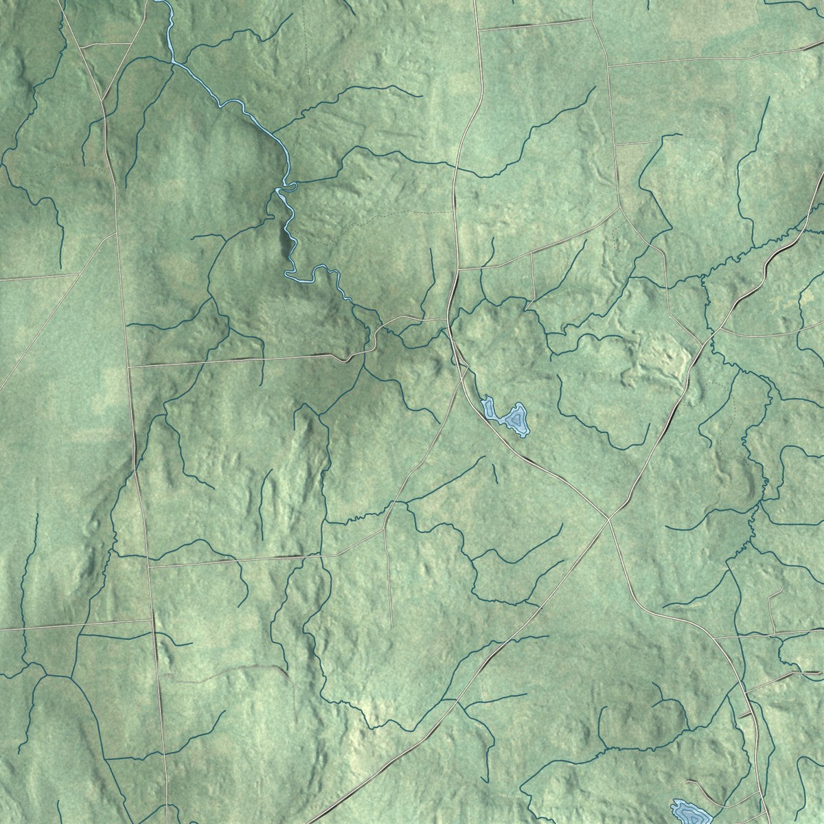 Close-up 1 of the Canton, New York map artwork