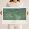 Carlton, New York map print, 12" x 18" Archival Matte Print mockup