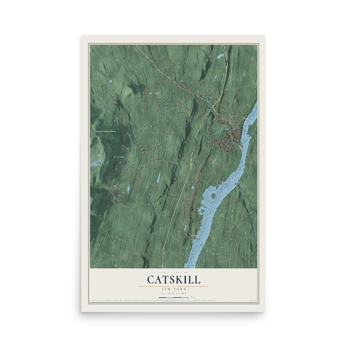 Catskill, New York map print, 12" x 18" Archival Matte Print mockup