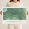 Cattaraugus Reservation, New York map print, 12" x 18" Archival Matte Print mockup