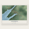 Chaumont, New York map print, the full design