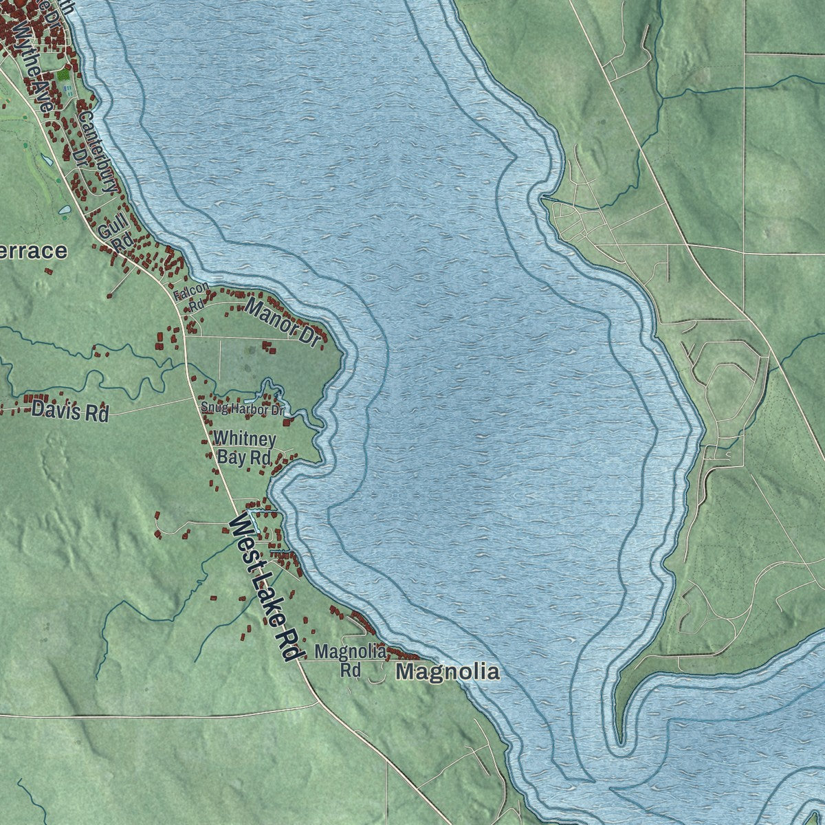 Close-up 2 of the Chautauqua, New York map artwork