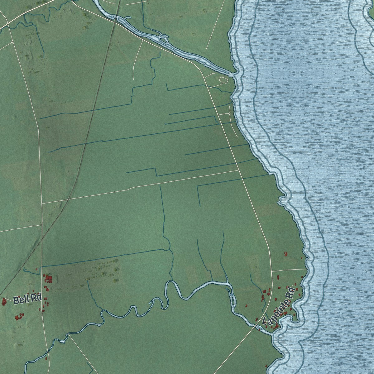 Close-up 2 of the Chazy, New York map artwork